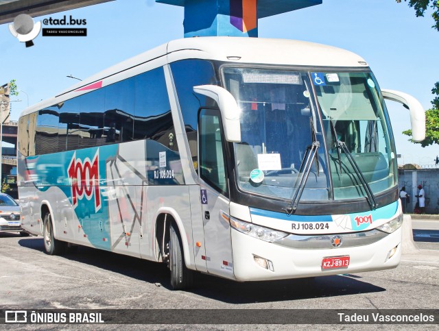 Auto Viação 1001 RJ 108.024 na cidade de Rio de Janeiro, Rio de Janeiro, Brasil, por Tadeu Vasconcelos. Número da foto: #12178051.
