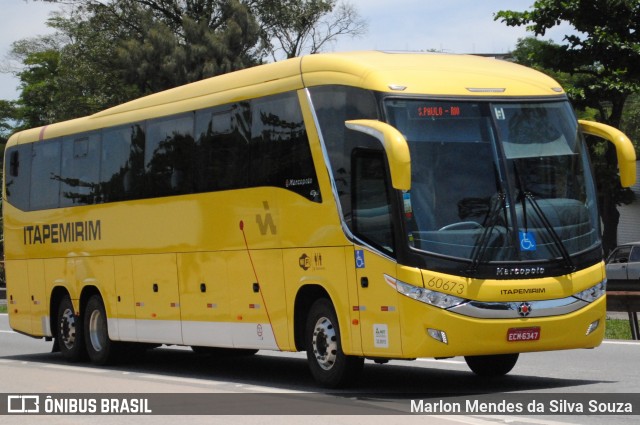 Viação Itapemirim 60673 na cidade de Rio de Janeiro, Rio de Janeiro, Brasil, por Marlon Mendes da Silva Souza. Número da foto: #12176989.