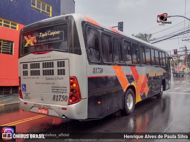 Rápido Campinas 81750 na cidade de Bragança Paulista, São Paulo, Brasil, por Henrique Alves de Paula Silva. Número da foto: #12180039.