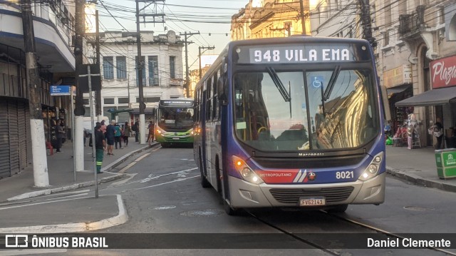 BR Mobilidade Baixada Santista 8021 na cidade de Santos, São Paulo, Brasil, por Daniel Clemente. Número da foto: #12178174.
