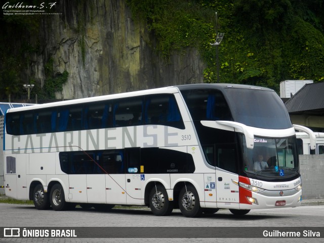 Auto Viação Catarinense 3510 na cidade de Santos, São Paulo, Brasil, por Guilherme Silva. Número da foto: #12178346.