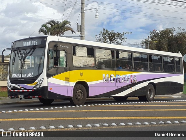 AMSA - Autotransportes Moravia 63 na cidade de San Vicente, Moravia, San José, Costa Rica, por Daniel Brenes. Número da foto: #12180256.