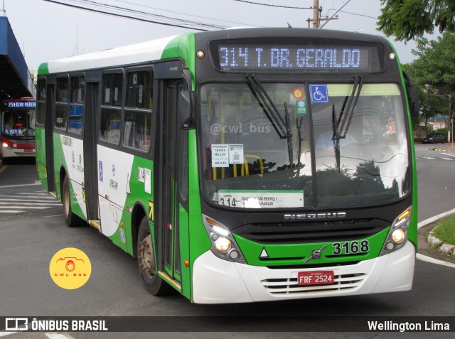 VB Transportes e Turismo 3168 na cidade de Campinas, São Paulo, Brasil, por Wellington Lima. Número da foto: #12182526.
