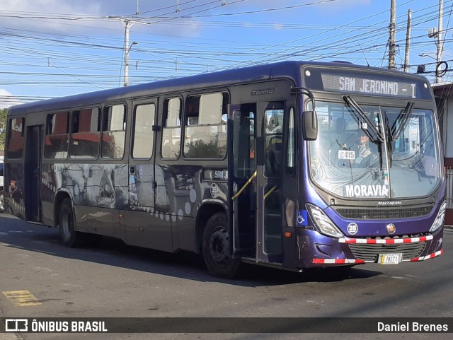 AMSA - Autotransportes Moravia 35 na cidade de San Vicente, Moravia, San José, Costa Rica, por Daniel Brenes. Número da foto: #12180226.