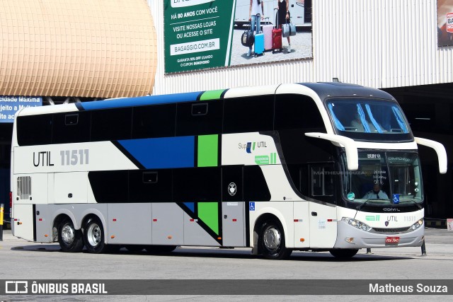 UTIL - União Transporte Interestadual de Luxo 11511 na cidade de Rio de Janeiro, Rio de Janeiro, Brasil, por Matheus Souza. Número da foto: #12182105.