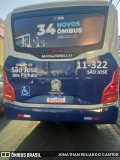 Auto Viação São José dos Pinhais 11-322 na cidade de São José dos Pinhais, Paraná, Brasil, por JONATHAN EDUARDO CANTOR. Número da foto: #12181101.
