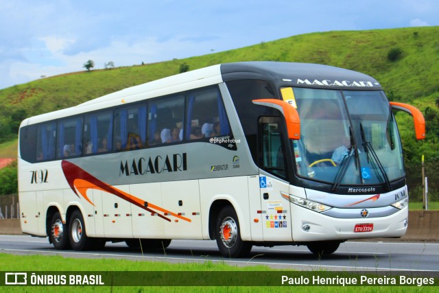 Auto Ônibus Macacari 7092 na cidade de Aparecida, São Paulo, Brasil, por Paulo Henrique Pereira Borges. Número da foto: #12184561.
