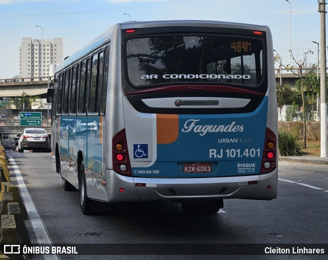 Auto Ônibus Fagundes RJ 101.401 na cidade de Niterói, Rio de Janeiro, Brasil, por Cleiton Linhares. Número da foto: #12183232.