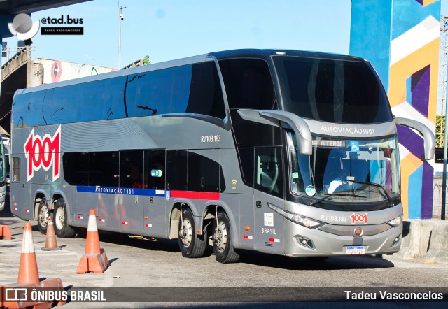 Auto Viação 1001 RJ 108.183 na cidade de Rio de Janeiro, Rio de Janeiro, Brasil, por Tadeu Vasconcelos. Número da foto: #12183097.