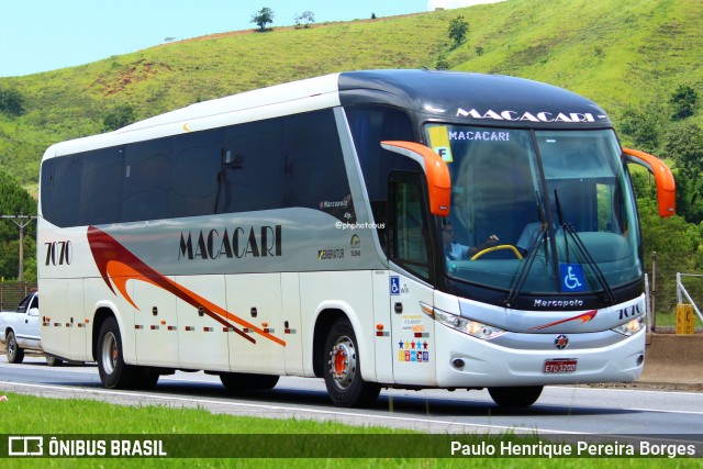Auto Ônibus Macacari 7070 na cidade de Aparecida, São Paulo, Brasil, por Paulo Henrique Pereira Borges. Número da foto: #12184557.