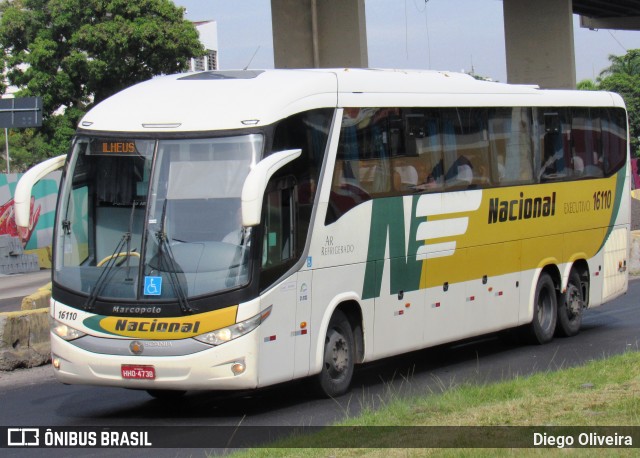 Viação Nacional 16110 na cidade de Rio de Janeiro, Rio de Janeiro, Brasil, por Diego Oliveira. Número da foto: #12183507.