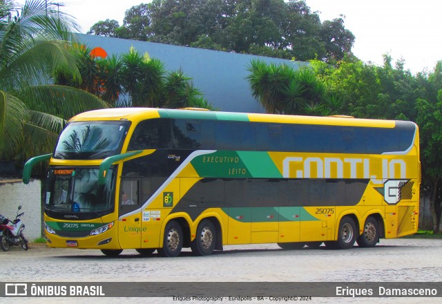 Empresa Gontijo de Transportes 25075 na cidade de Eunápolis, Bahia, Brasil, por Eriques  Damasceno. Número da foto: #12184798.