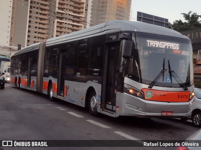 TRANSPPASS - Transporte de Passageiros 8 0175 na cidade de São Paulo, São Paulo, Brasil, por Rafael Lopes de Oliveira. Número da foto: #12183215.