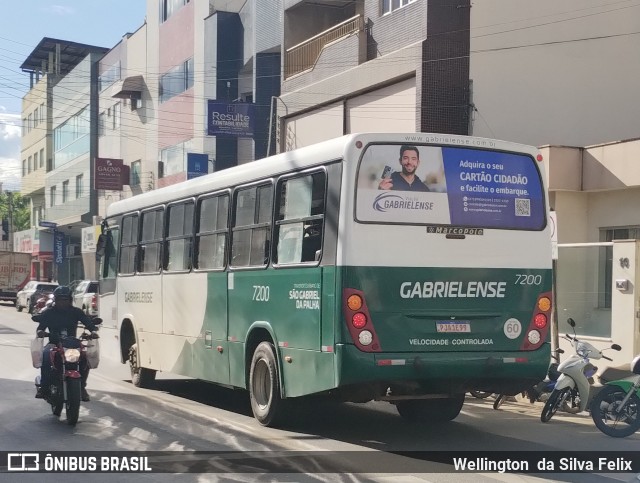 Viação Gabrielense 7200 na cidade de São Gabriel da Palha, Espírito Santo, Brasil, por Wellington  da Silva Felix. Número da foto: #12184741.