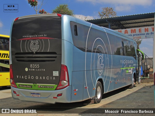 Viação Garcia 8355 na cidade de Aparecida, São Paulo, Brasil, por Moaccir  Francisco Barboza. Número da foto: #12184013.