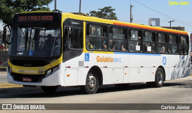 HP Transportes Coletivos 20045 na cidade de Goiânia, Goiás, Brasil, por Carlos Júnior. Número da foto: #12184864.