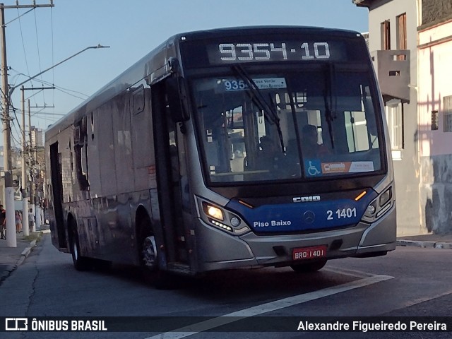 Sambaíba Transportes Urbanos 2 1401 na cidade de São Paulo, São Paulo, Brasil, por Alexandre Figueiredo Pereira. Número da foto: #12184865.