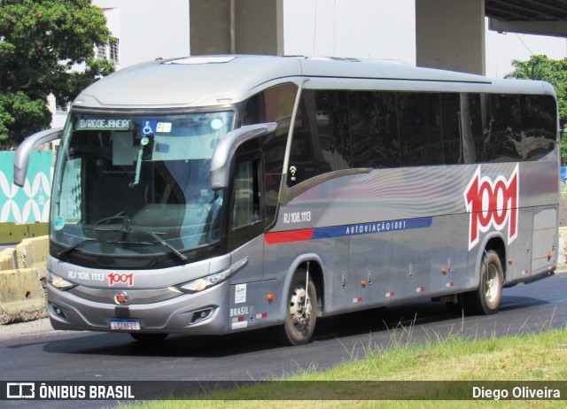 Auto Viação 1001 RJ 108.1113 na cidade de Rio de Janeiro, Rio de Janeiro, Brasil, por Diego Oliveira. Número da foto: #12183424.
