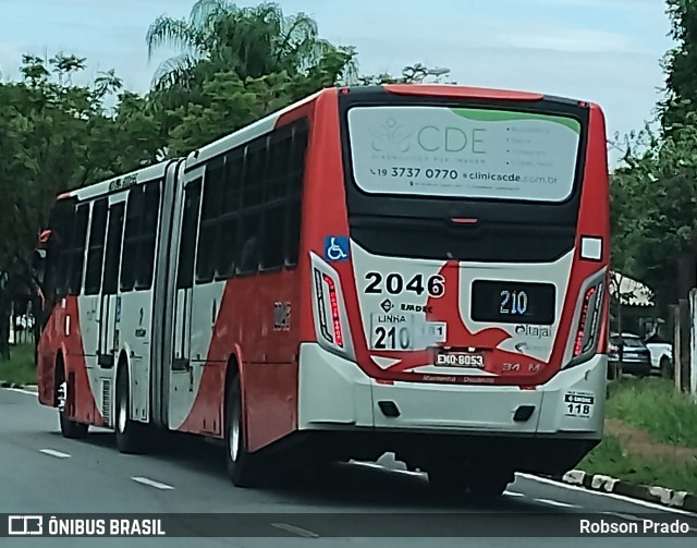 Itajaí Transportes Coletivos 2046 na cidade de Campinas, São Paulo, Brasil, por Robson Prado. Número da foto: #12142610.