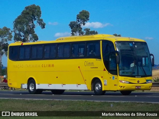 Viação Itapemirim 8207 na cidade de Seropédica, Rio de Janeiro, Brasil, por Marlon Mendes da Silva Souza. Número da foto: #12142095.