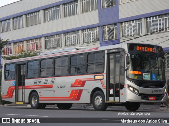 Viação Resendense RJ 192.025 na cidade de Volta Redonda, Rio de Janeiro, Brasil, por Matheus dos Anjos Silva. Número da foto: #12142742.