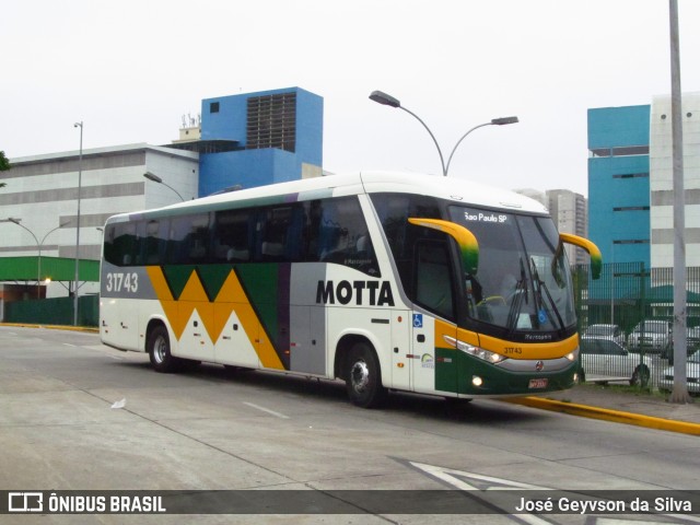 Viação Motta 31743 na cidade de São Paulo, São Paulo, Brasil, por José Geyvson da Silva. Número da foto: #12143622.