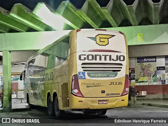 Empresa Gontijo de Transportes 21335 na cidade de Araxá, Minas Gerais, Brasil, por Edinilson Henrique Ferreira. Número da foto: #12143687.