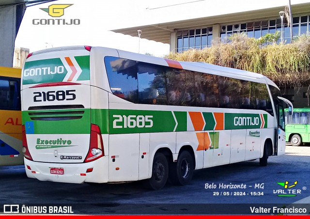 Empresa Gontijo de Transportes 21685 na cidade de Belo Horizonte, Minas Gerais, Brasil, por Valter Francisco. Número da foto: #12142745.