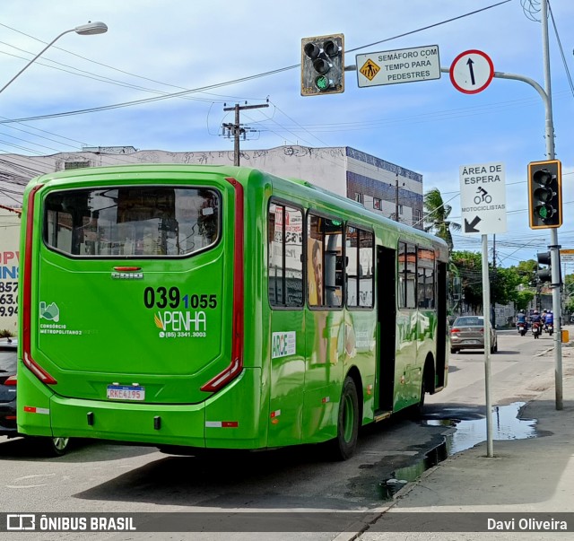 Viação Penha 0391055 na cidade de Fortaleza, Ceará, Brasil, por Davi Oliveira. Número da foto: #12186286.
