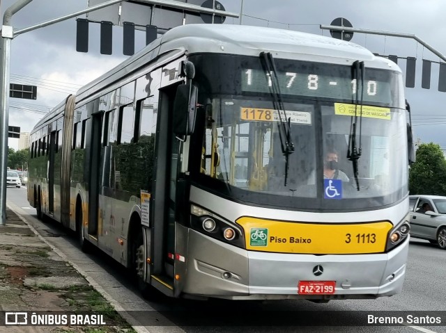 Viação Metrópole Paulista - Zona Leste 3 1113 na cidade de São Paulo, São Paulo, Brasil, por Brenno Santos. Número da foto: #12185430.