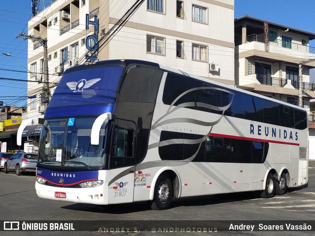 Reunidas Transportes Coletivos 31807 na cidade de Balneário Camboriú, Santa Catarina, Brasil, por Andrey  Soares Vassão. Número da foto: #12185271.