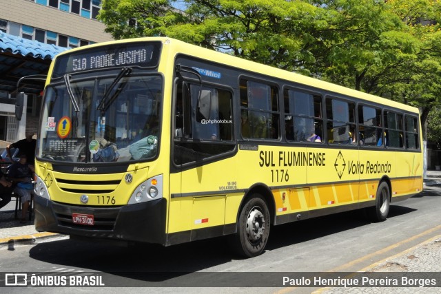 Viação Sul Fluminense 1176 na cidade de Volta Redonda, Rio de Janeiro, Brasil, por Paulo Henrique Pereira Borges. Número da foto: #12186769.