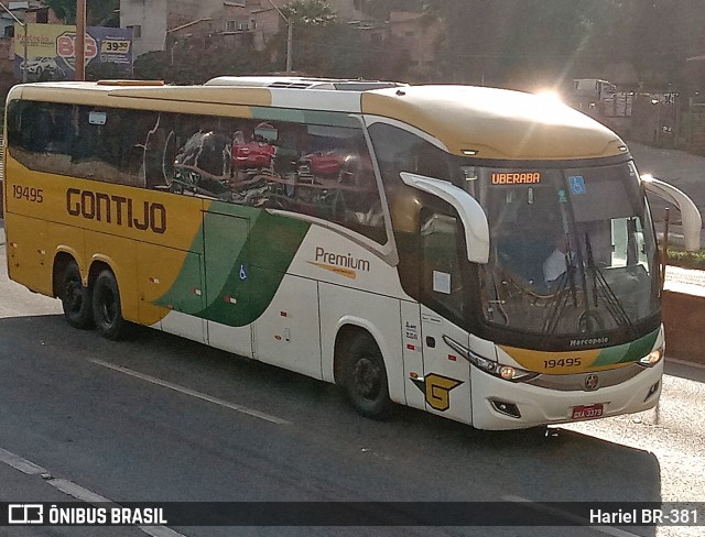 Empresa Gontijo de Transportes 19495 na cidade de Betim, Minas Gerais, Brasil, por Hariel BR-381. Número da foto: #12186432.