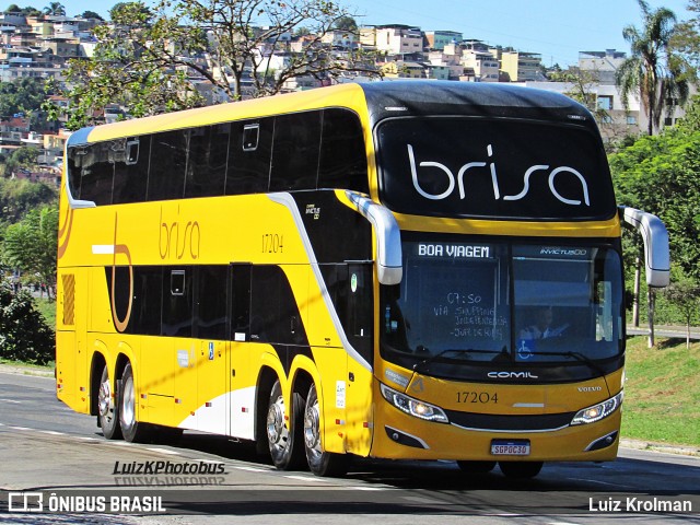Brisa Ônibus 17204 na cidade de Juiz de Fora, Minas Gerais, Brasil, por Luiz Krolman. Número da foto: #12185882.
