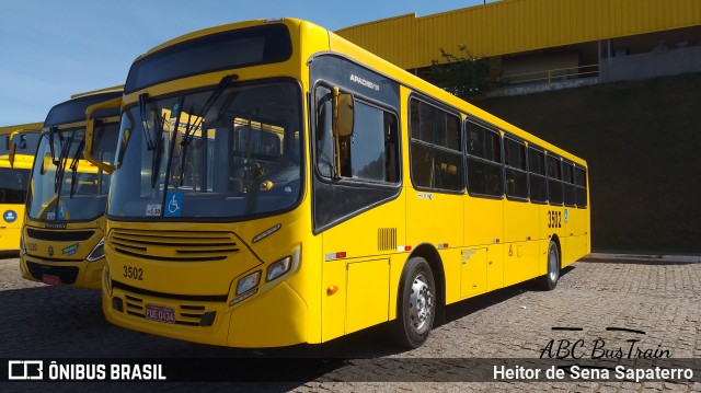 Auto Ônibus Três Irmãos 3502 na cidade de Jundiaí, São Paulo, Brasil, por Heitor de Sena Sapaterro. Número da foto: #12187752.