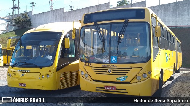 Auto Ônibus Três Irmãos 3043 na cidade de Jundiaí, São Paulo, Brasil, por Heitor de Sena Sapaterro. Número da foto: #12187754.