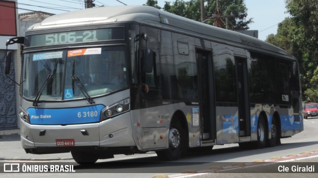 Viação Paratodos > São Jorge > Metropolitana São Paulo > Mobibrasil 6 3180 na cidade de São Paulo, São Paulo, Brasil, por Cle Giraldi. Número da foto: #12187739.