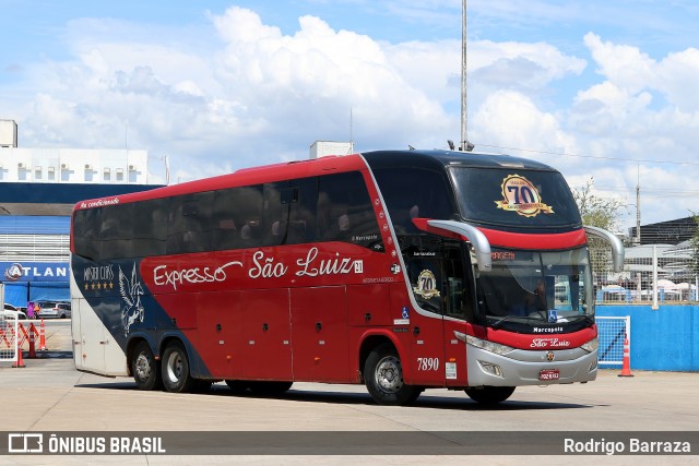 Expresso São Luiz 7890 na cidade de Goiânia, Goiás, Brasil, por Rodrigo Barraza. Número da foto: #12188343.