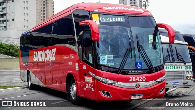 Viação Santa Cruz 28420 na cidade de São Paulo, São Paulo, Brasil, por Breno Vieira. Número da foto: #12191382.