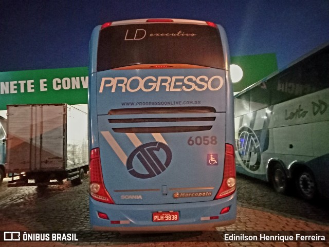 Auto Viação Progresso 6058 na cidade de Salgueiro, Pernambuco, Brasil, por Edinilson Henrique Ferreira. Número da foto: #12190507.