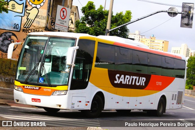 Saritur - Santa Rita Transporte Urbano e Rodoviário 13110 na cidade de Belo Horizonte, Minas Gerais, Brasil, por Paulo Henrique Pereira Borges. Número da foto: #12190379.