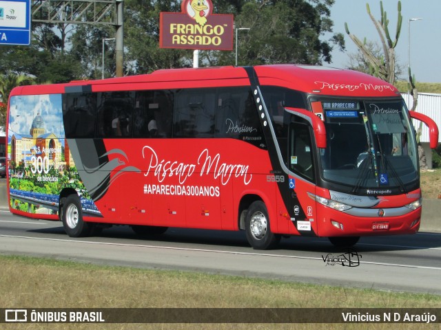 Empresa de Ônibus Pássaro Marron 5959 na cidade de Jacareí, São Paulo, Brasil, por Vinicius N D Araújo. Número da foto: #12190751.