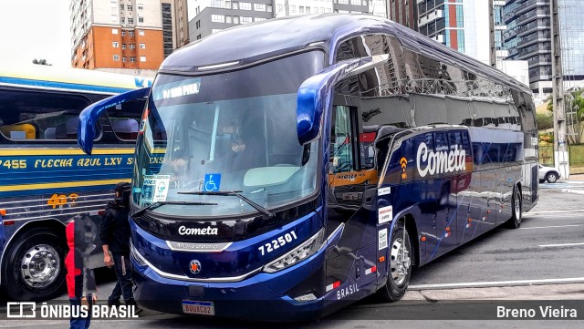 Viação Cometa 722501 na cidade de São Paulo, São Paulo, Brasil, por Breno Vieira. Número da foto: #12191312.