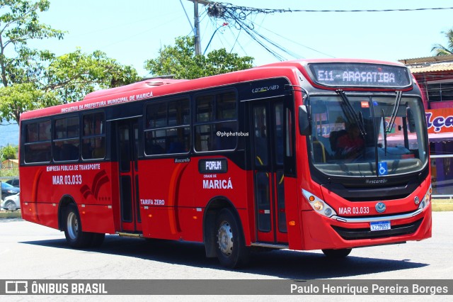EPT - Empresa Pública de Transportes de Maricá MAR 03.033 na cidade de Maricá, Rio de Janeiro, Brasil, por Paulo Henrique Pereira Borges. Número da foto: #12193903.