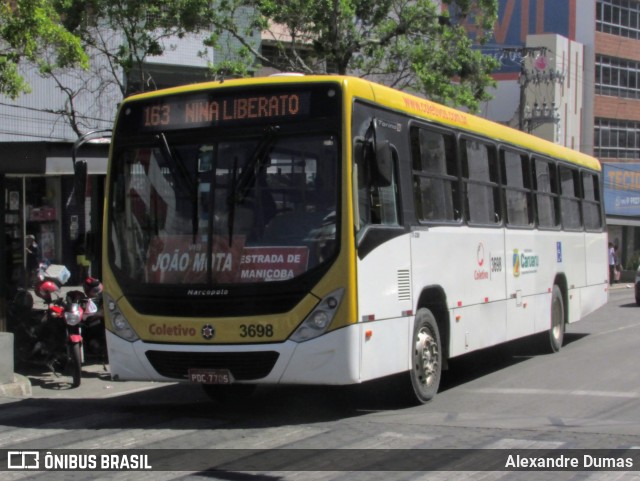 Coletivo Transportes 3698 na cidade de Caruaru, Pernambuco, Brasil, por Alexandre Dumas. Número da foto: #12192851.