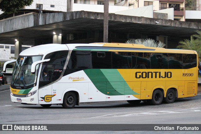Empresa Gontijo de Transportes 19590 na cidade de Cachoeiro de Itapemirim, Espírito Santo, Brasil, por Christian  Fortunato. Número da foto: #12192113.