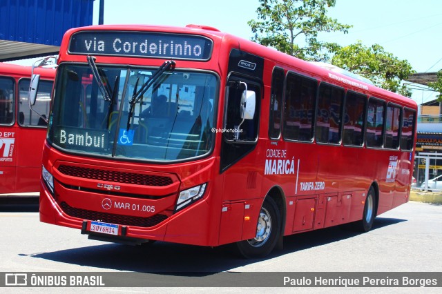Viação Nossa Senhora do Amparo MAR 01.005 na cidade de Maricá, Rio de Janeiro, Brasil, por Paulo Henrique Pereira Borges. Número da foto: #12193913.