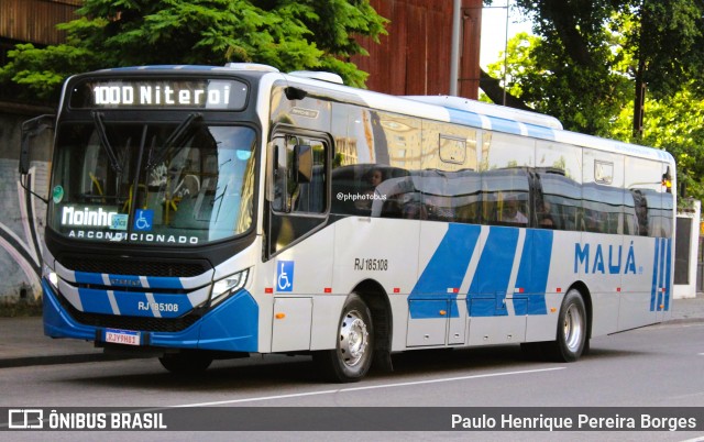 Viação Mauá RJ 185.108 na cidade de Rio de Janeiro, Rio de Janeiro, Brasil, por Paulo Henrique Pereira Borges. Número da foto: #12193946.