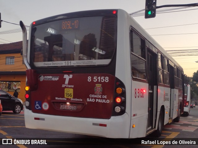 Auto Viação Transcap >> Auto Bless Transportes 8 5158 na cidade de São Paulo, São Paulo, Brasil, por Rafael Lopes de Oliveira. Número da foto: #12192802.