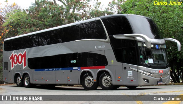 Auto Viação 1001 RJ 108.183 na cidade de São Paulo, São Paulo, Brasil, por Carlos Júnior. Número da foto: #12193587.